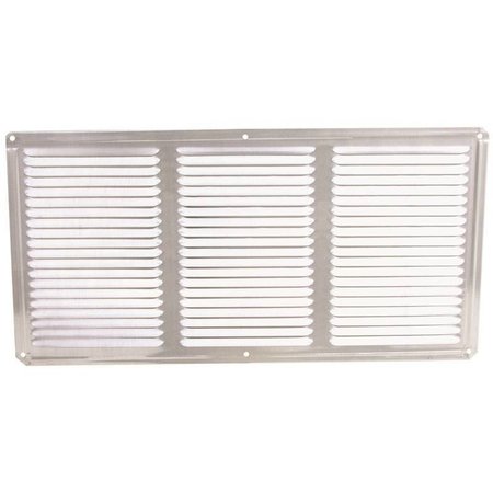 MASTER FLOW Eave Vent 16X8In Mill Alum Scr EAC16X8